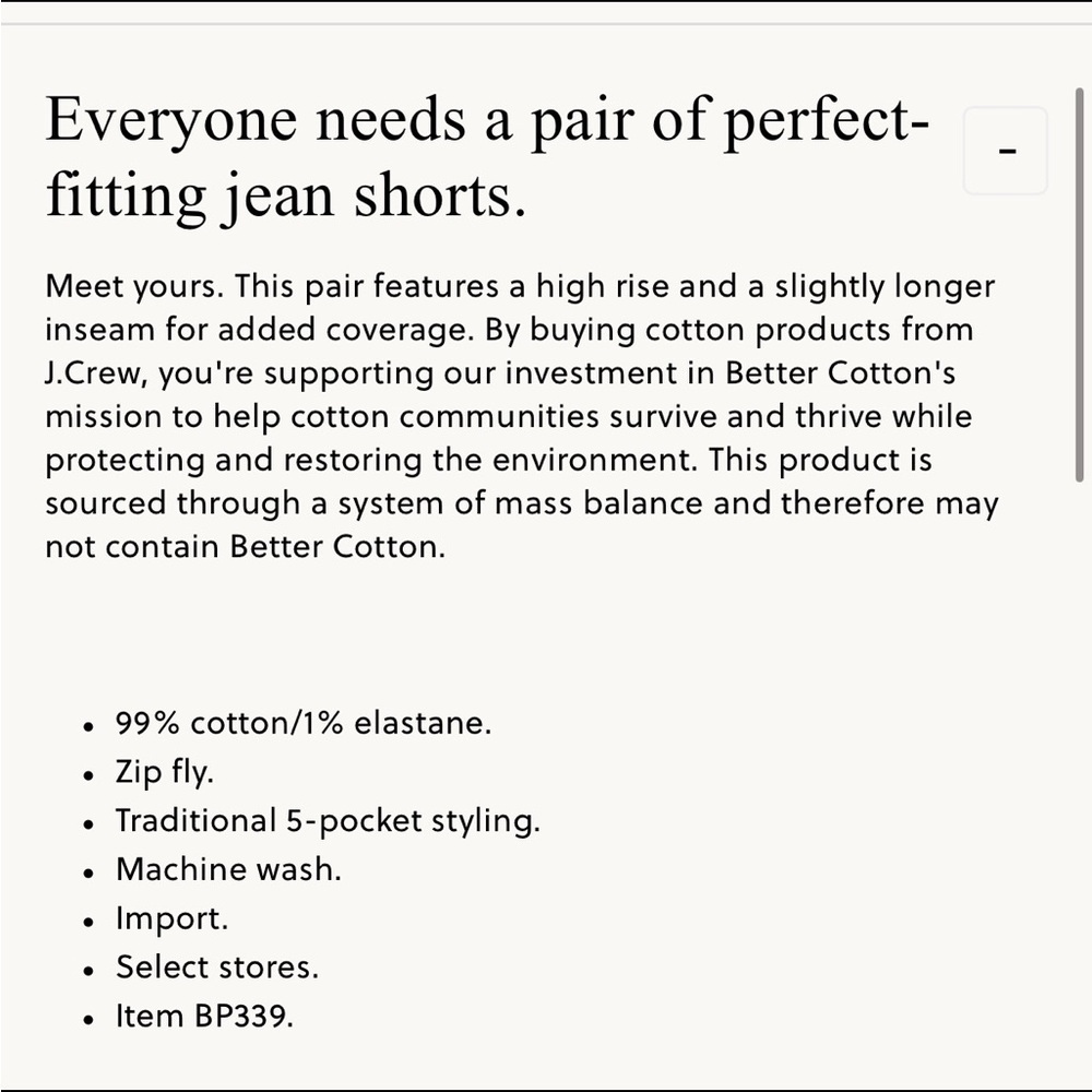 J. crew mid length denim shorts in hickory wash size 33 16 nwt style BP339 - Picture 2 of 4